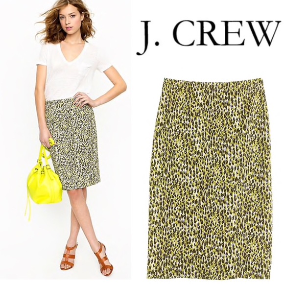 J. Crew Dresses & Skirts - J. Crew Long No. 2 Pencil Skirt Abstract Leopard
